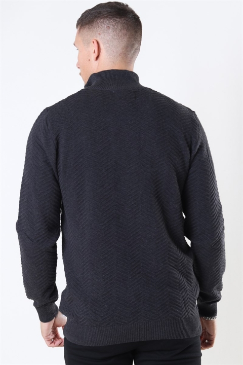 Kronstadt Carlo Half Zip Stricken Charcoal