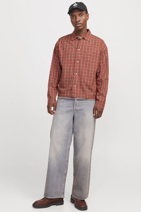 Jack & Jones Austin Loose Fit Check Hemd Arabian Spice