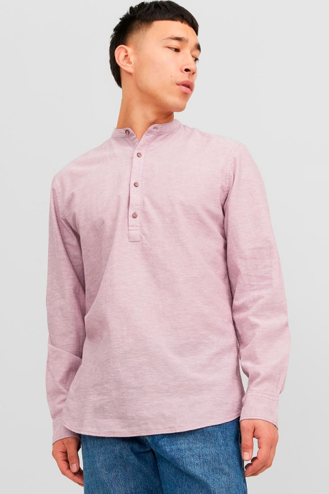 Jack & Jones JPRBLASUMMER HALF PLACKET Hemd L/S SN Deauville Mauve