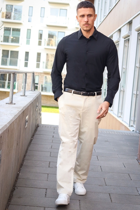Jack & Jones Active Muscle Fit Stretch Hemd Black