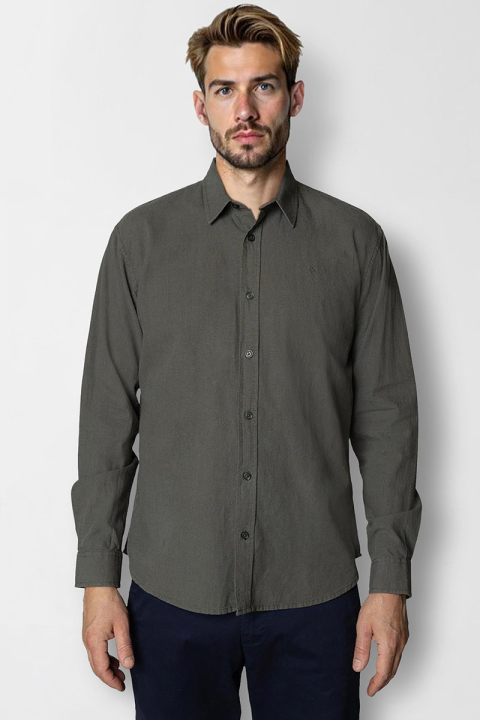 Clean Cut Copenhagen Luca Hemd LS Army