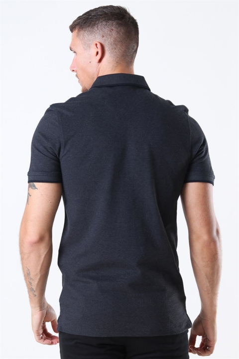 Jack & Jones PAULOS POLO SS Dark Grey Melange SLIM FIT - MELANGE