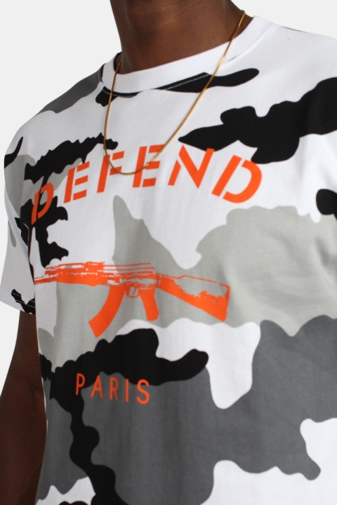 Defend Paris Paris T-Hemd Camo Black/White