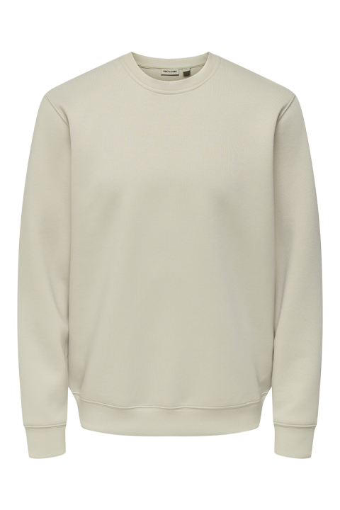 ONLY & SONS Luca Regular Fit Crew Neck Silver Lining