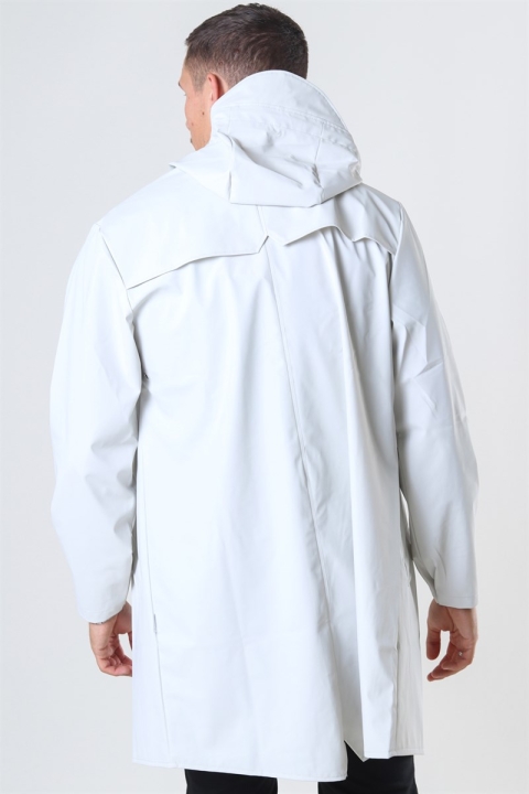 Rains Long Regnfrakke Off White