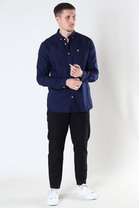 Lyle & Scott Regular Fit Light Weight Oxford Hemd Navy