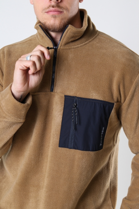 Woodbird Frinck Half-Zip Fleece Camel