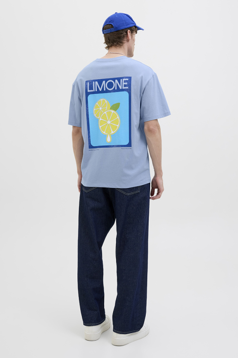 Jack & Jones Limone Relaxed Fit Tee Subdued Blue