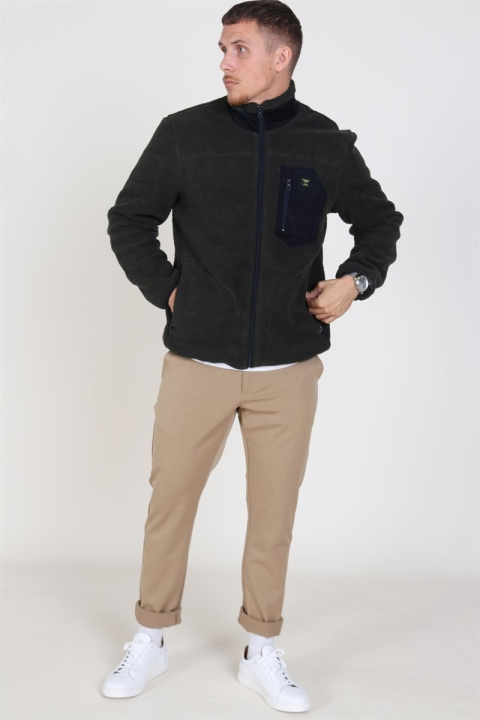Only & Sons Dominic Sherpa Highneck Jacke Forest Night