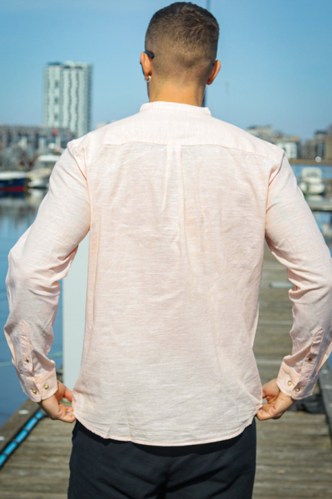 Jack & Jones Summer Band Hemd LS Peach Parfait