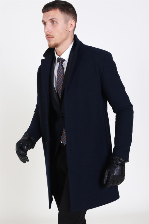 Selected Brove Wollmantel Dark Sapphire
