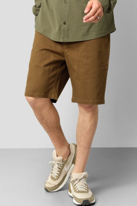 Clean Cut Copenhagen Milano Twill Shorts Dark Brown