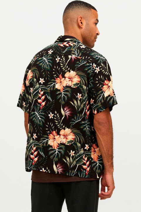 Jack & Jones Jeff Resort Floral Hemd SS Black