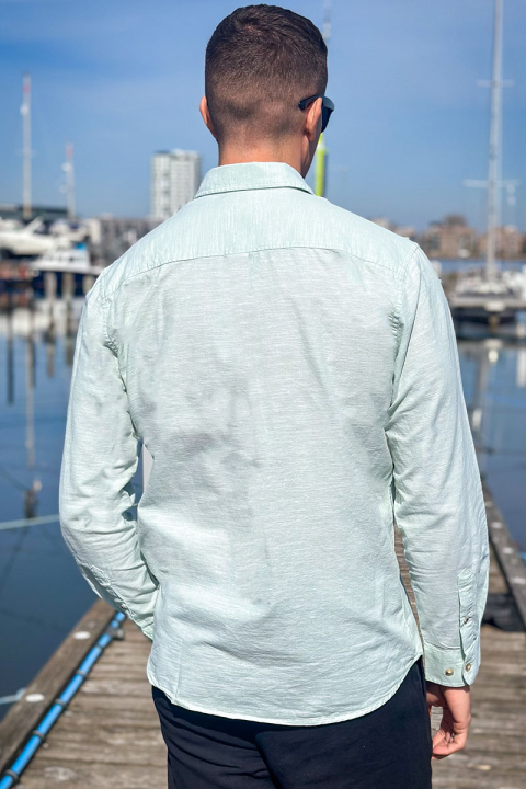 Jack & Jones Summer Hemd LS Iceberg Green