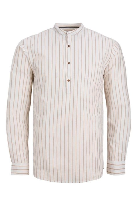 Jack & Jones JPRBLASUMMER HALF PLACKET Hemd L/S SN Sand