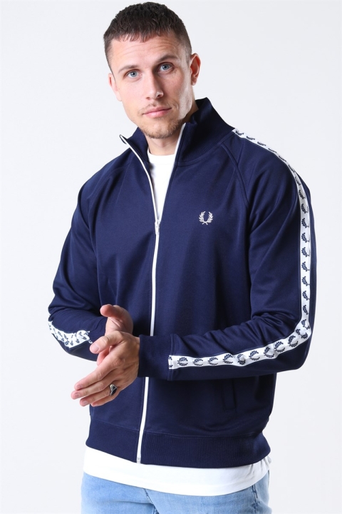 Fred Perry Taped Track Jacke Carbon Blue