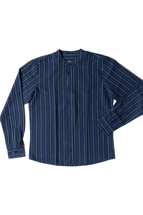 Clean Cut Copenhagen Ran Mao Hemd L/S Navy Stripe
