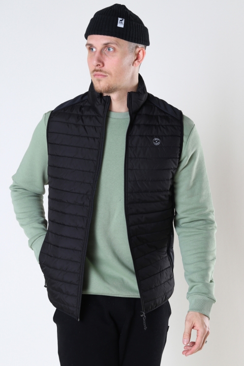 Jack & Jones JJEMULTI BODYWARMER COLLAR NOOS Black