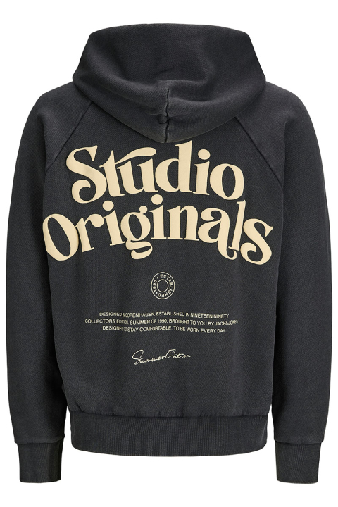 Jack & Jones Acapulco Typo Loose Fit Hoodie Black