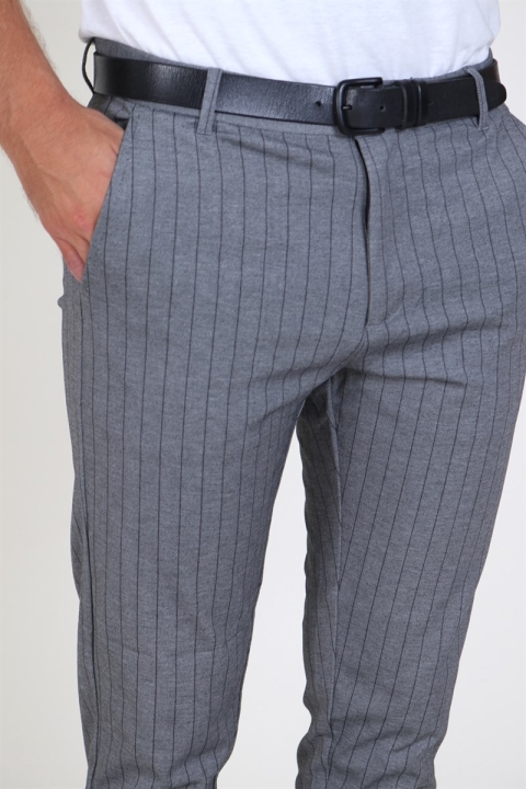 Lindbergh Chino Pants Stripes Grey Mix