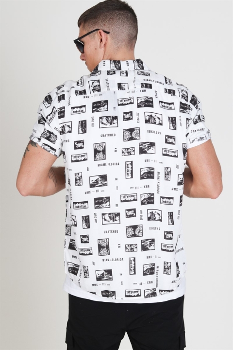 Only & Sons Oliver SS Printed Hemd White