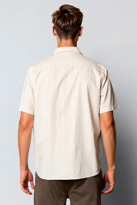 Clean Cut Copenhagen Luca Hemd SS Light beige