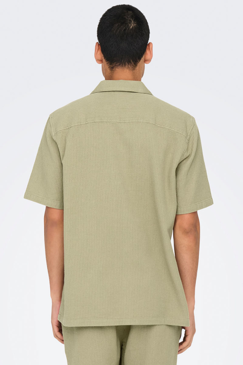 ONLY & SONS Bertil Waffle SS Resort Hemd Twill