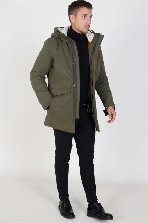 Jack & Jones Wetford Parka Jacke Olive Night