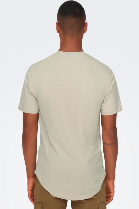 Only & Sons MATT LONGY SS TEE Silver Lining