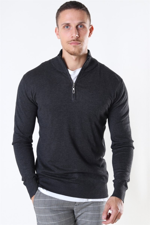 Jeff Argento Half Zip Stricken Charcoal