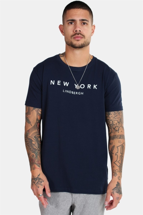 Lindbergh New York T-Hemd Navy