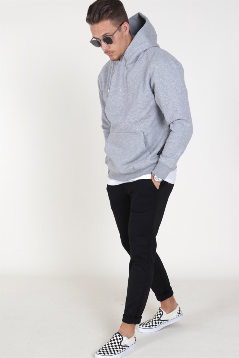 Jack & Jones Soft Sweatshirts Hood Light Grey Melange