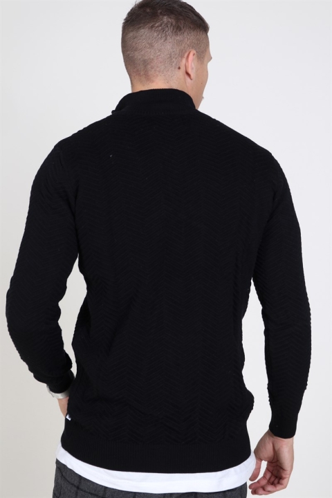 Kronstadt Carlo Half Zip Stricken Black