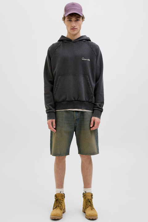 Jack & Jones Acapulco Typo Loose Fit Hoodie Black