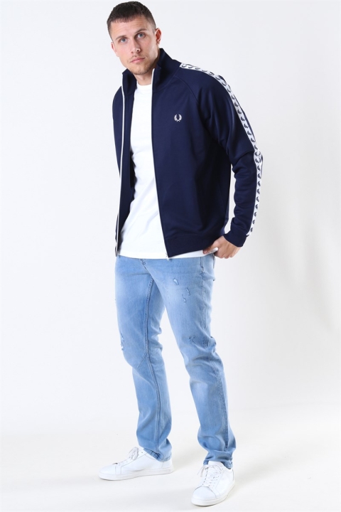 Fred Perry Taped Track Jacke Carbon Blue