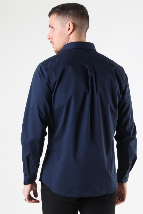 Clean Cut Copenhagen London Stretch Nano Hemd L/S Navy