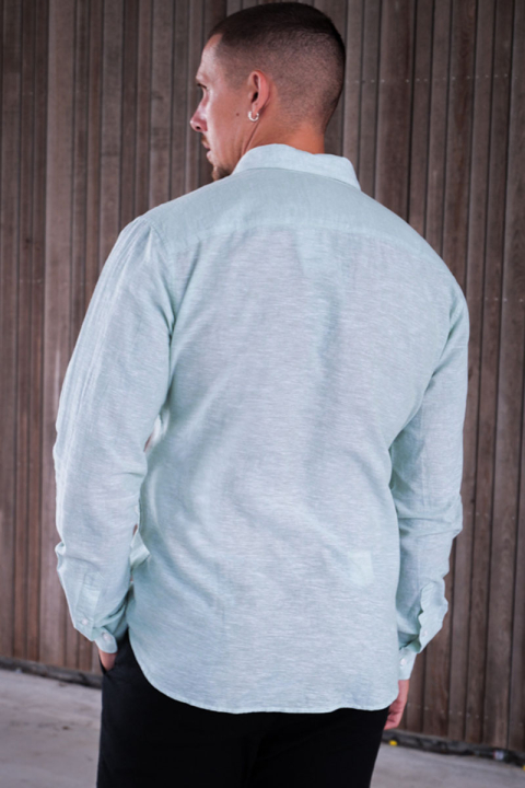 ONLY & SONS Caiden LS Linen Hemd Cashmere Blue