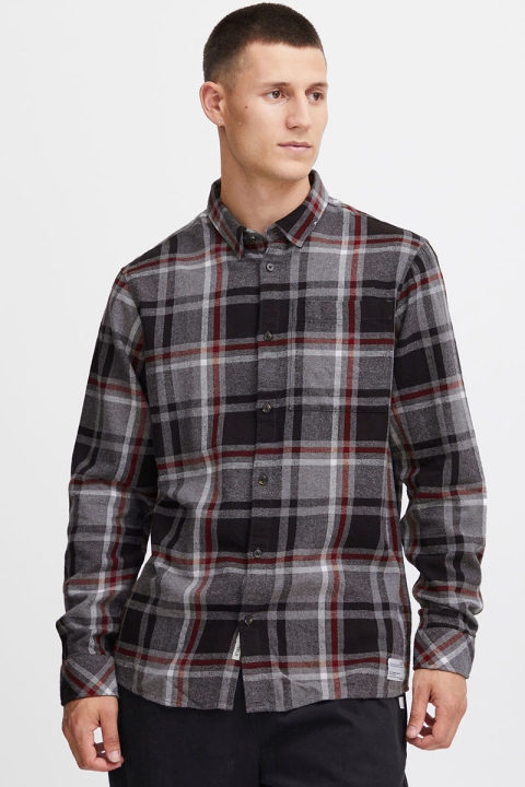 Solid Craig Hemd Gray Melange