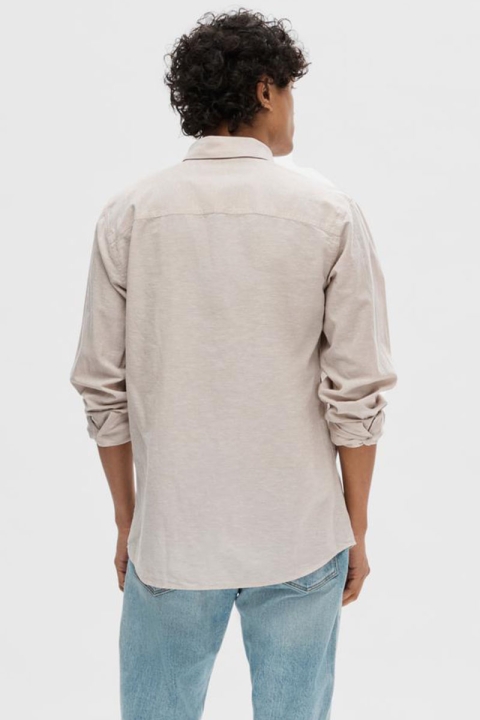 Selected Slim Sun Linen Hemd LS Pure Cashmere