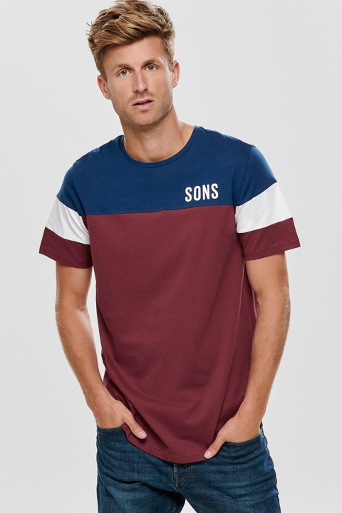 Only & Sons Bear T-Hemd Zinfandel