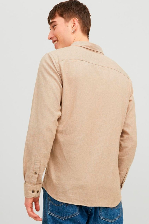 Jack & Jones Classic Melange Hemd L/S Oatmeal