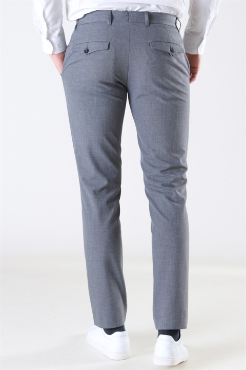 Selected Slim-Carlo Flex StructUhre Pants Grey Melange