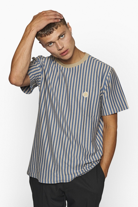 Woodbird Jabi Milk Stripe Tee Ecru