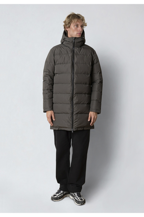 Fat Moose Liam Puffer Long Jacket Beetle Green