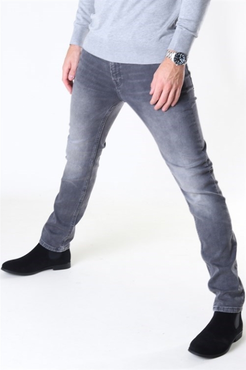 Only & Sons Loom Slim Jeans Jog Zip Grey Denim