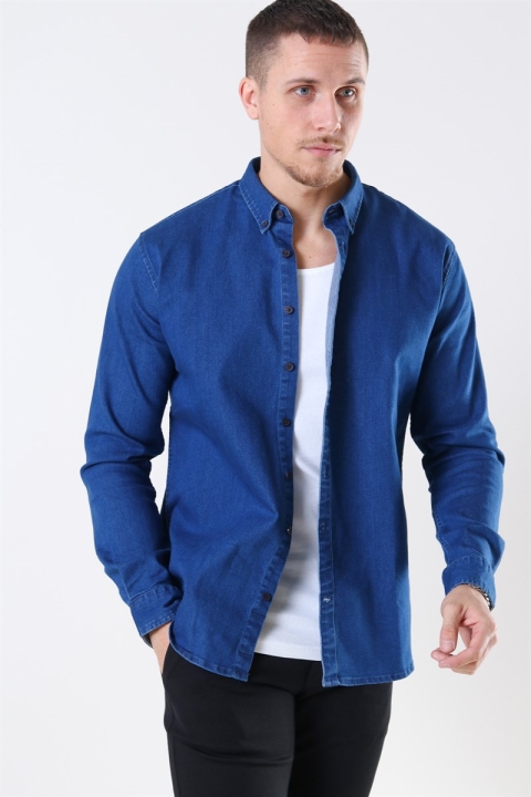 Kronstadt Johan Denim Hemd Dark Blue