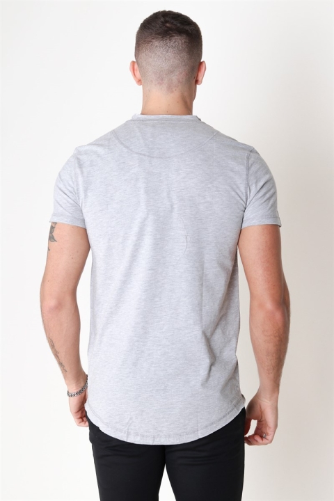 Gabba Konrad Slub S/S T-Hemd Light Grey Melange