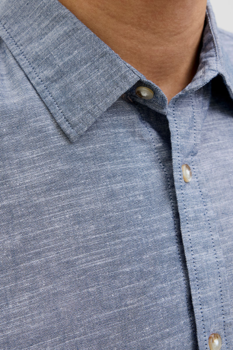 Jack & Jones Summer Linen Hemd LS Faded Denim