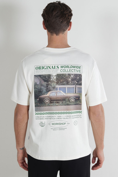 Jack & Jones Urban Edge Grapchic Tee Antique White