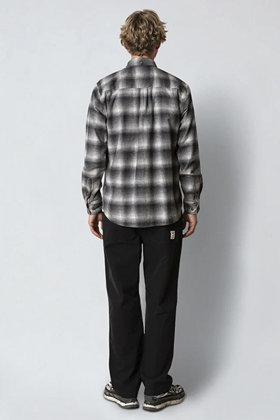 Fat Moose Forest flannel Hemd Mid grey/Light grey 001